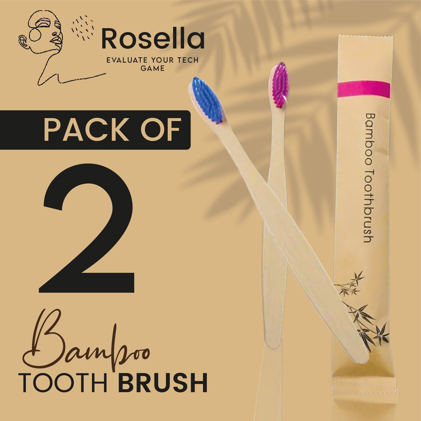 Bamboo Toothbrush ( Pack Of 2 & 4 )